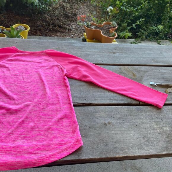 Champion Girls Top Size Small Performance Pink Heathered Athletic Long Sleeve - Picture 10 of 11